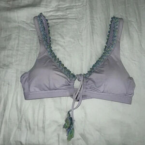 Becca by Rebecca Virtue Womens Mardi Gras Classic Bikini Top Size Small